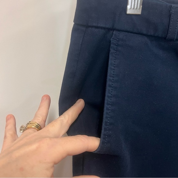 Banana Republic Navy Blue Ryan Crop Mid-rise Straight Leg Pant Size 10 - Picture 7 of 14
